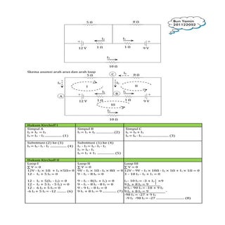 Penyelesaian hukum kirchoff