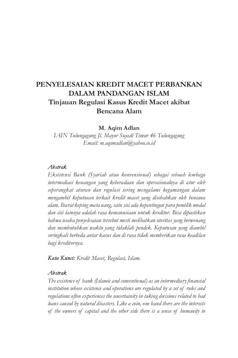 Contoh Surat Huraian Pembiayaan