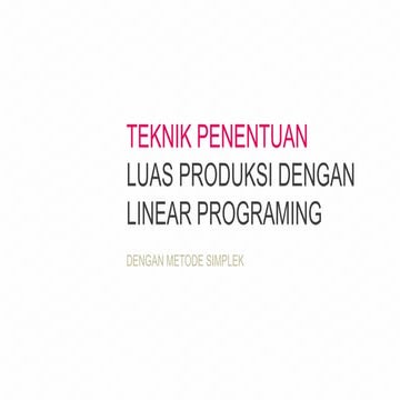 Penyelesaian metode simplex revisi part 2 | PPTX