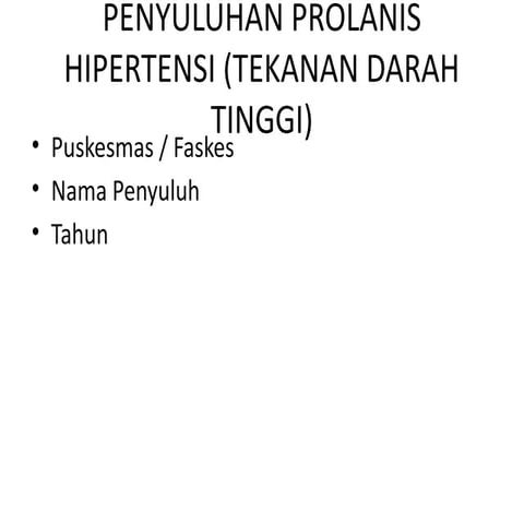 Materi pengenalan program prolanis | PPTX