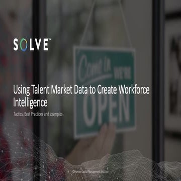 Jeff Higgins: Using Talent Market Data to Create Workforce Intelligence