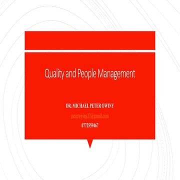 PEOPLE AND QUALITY-Project quality management