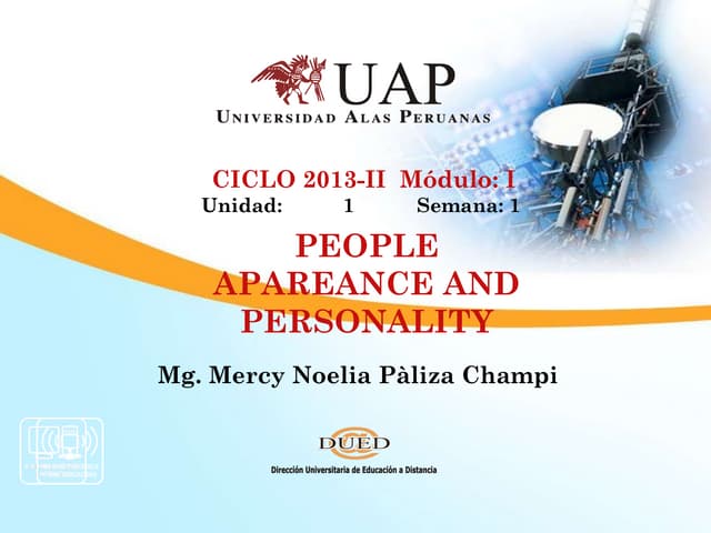 People appearance and personality ingles iv unit i