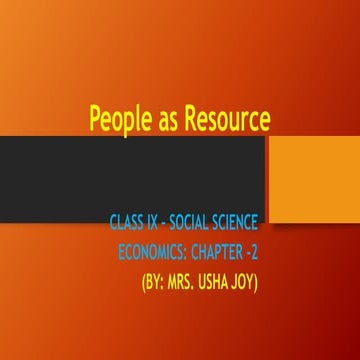 People as resource