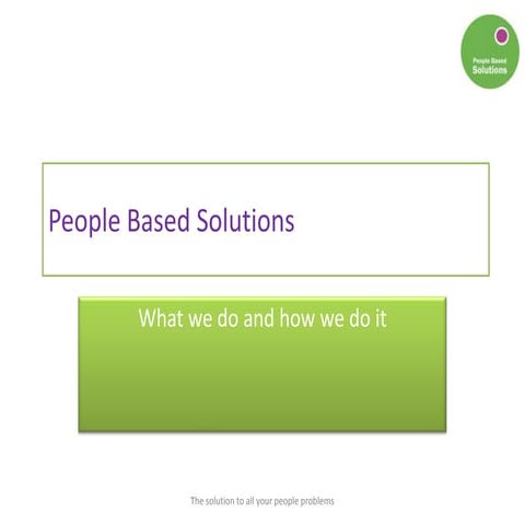 People based solutions | PPTX