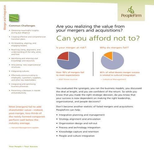PeopleFirm Merger Integration