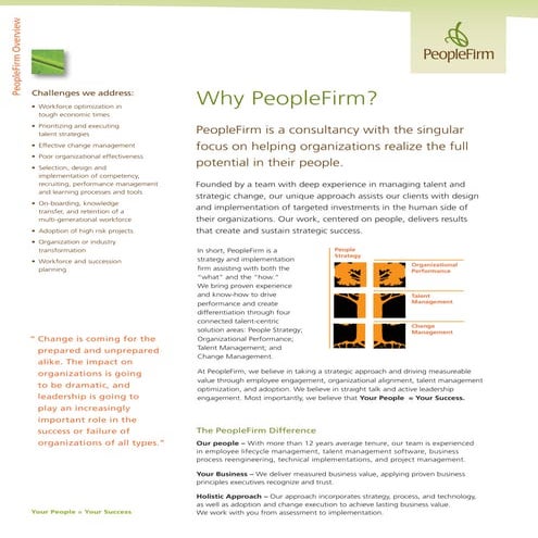 PeopleFirm Overview