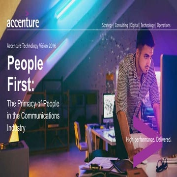 People First: The Primacy of People  in the Communications Industry