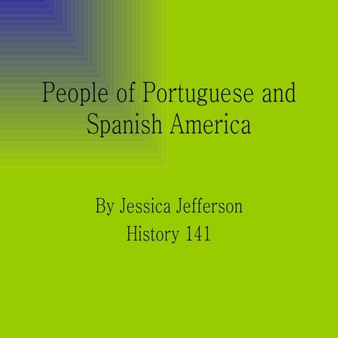 People of portuguese and spanish america
