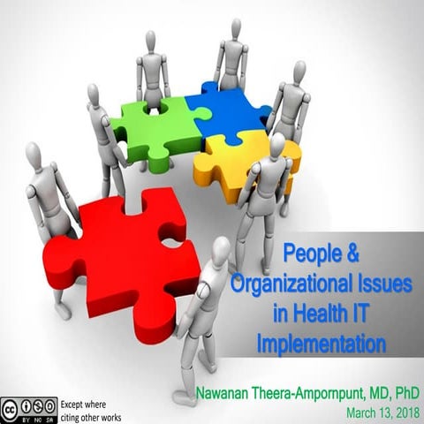 People & Organizational Issues in Health IT Implementation
