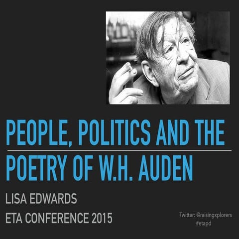 People, politics and the poetry of W.H.Auden