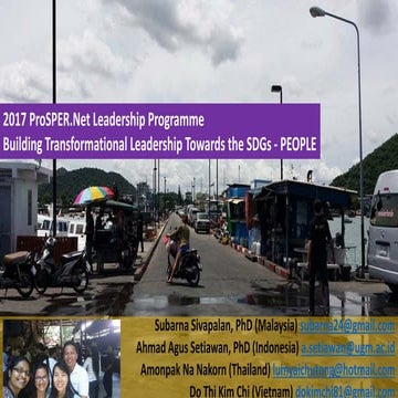 Building Transformational Leadership towards the SDGs - People