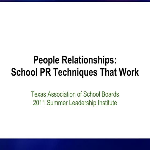 School PR Techniques that Work