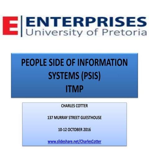 People Side of Information Systems