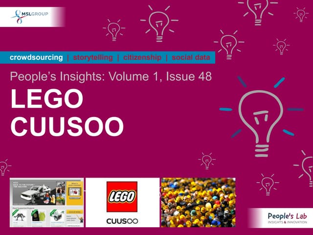 People’s Insights Volume 1, Issue 48: LEGO CUUSOO