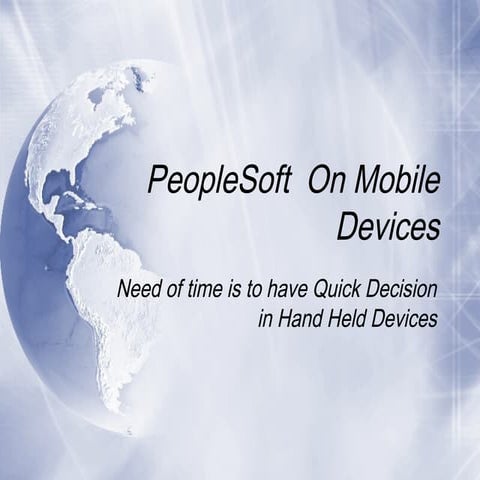 Implement Peoplesoft Mobile