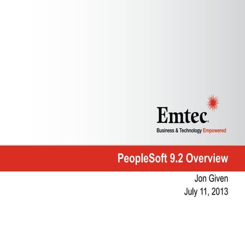 PeopleSoft FSCM 9.2 Webinar Presentation