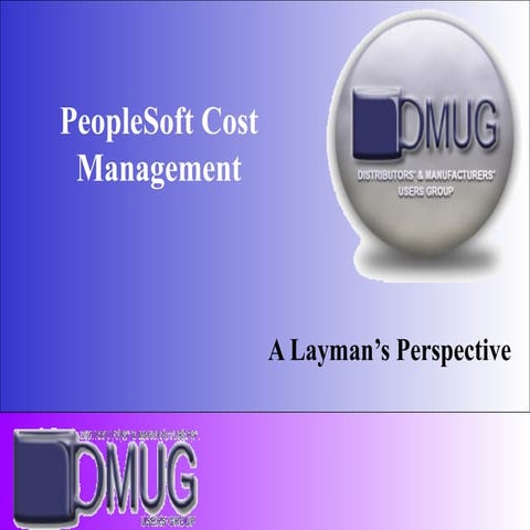 People Soft Standard Costing Dmug