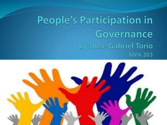 1. the relevance of participatory governance | PPT