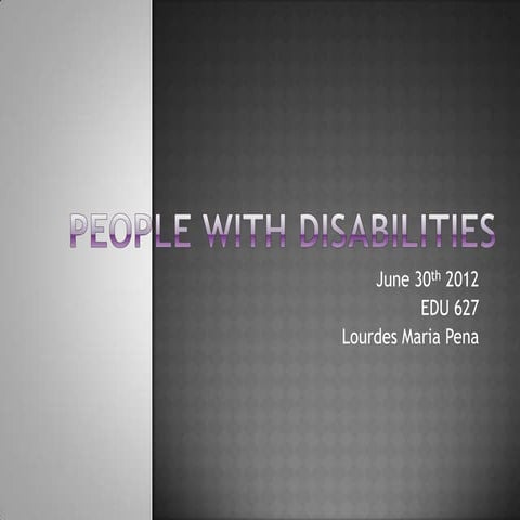 People with disabilities powere point.