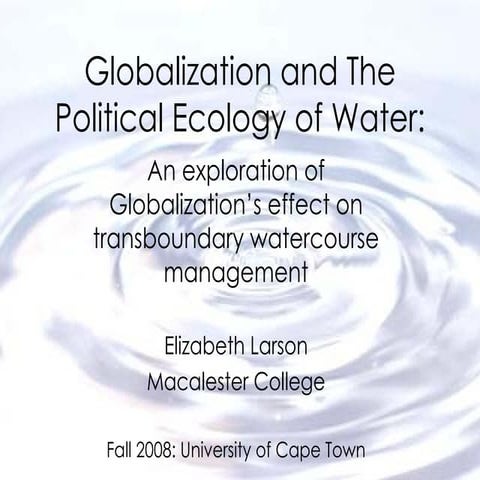 Political Ecology of Water Presentation