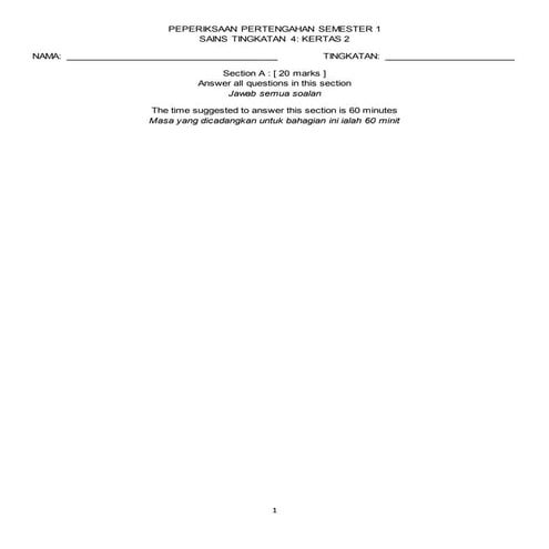 Peperiksaan pertengahan semester 1                                           ...