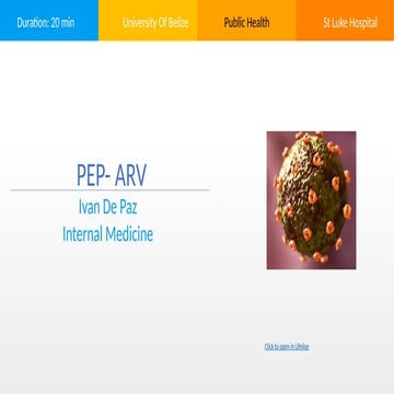 Comprehensive Overview of PEP and ARV in HIV Management and Care | PPTX