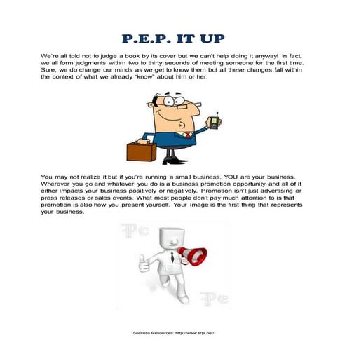 PEP It Up - richard tan success resources scam