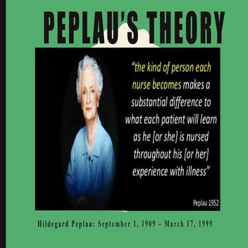 Peplau's theory ppt slideshare