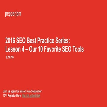 SEO Best Practices: Top 10 SEO Tools for 2016