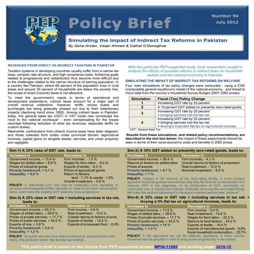 Indirect Tax Reforms in Developing Countries | PDF