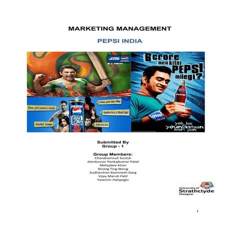 Pepsi   marketing management