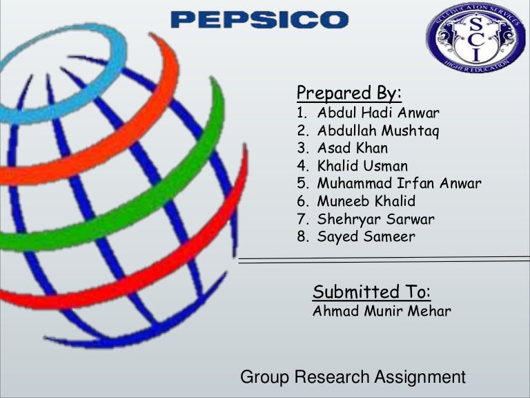 Organizational Chart Of Pepsi Company