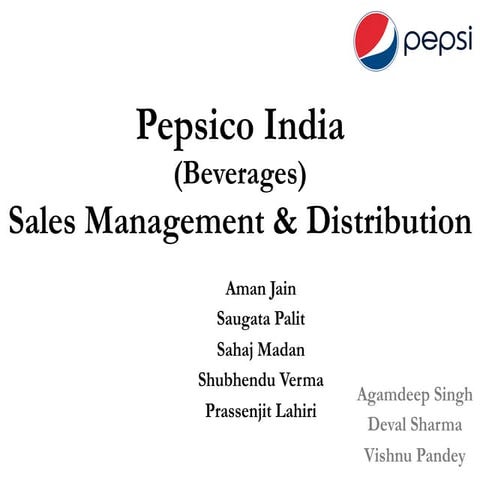 Pepsico Sales Structure