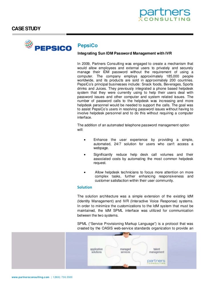 Case Study PepsiCo IDM