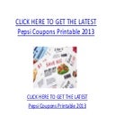 Pepsi Coupons Printable 2013 - Pepsi Coupons Printable 2013