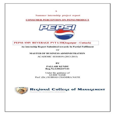 Pepsi project pallabi