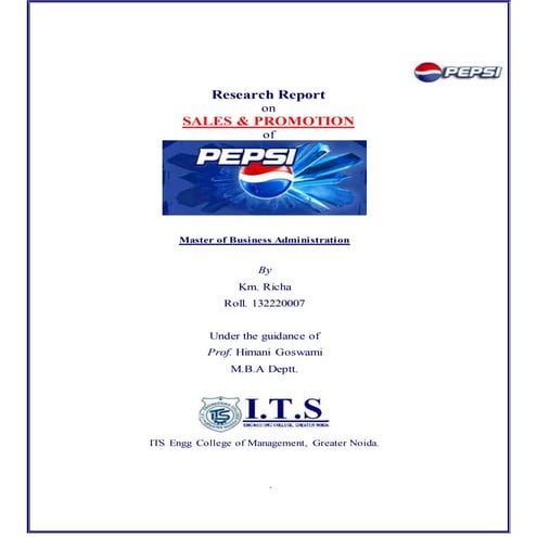 Pepsi sales & promotion 01