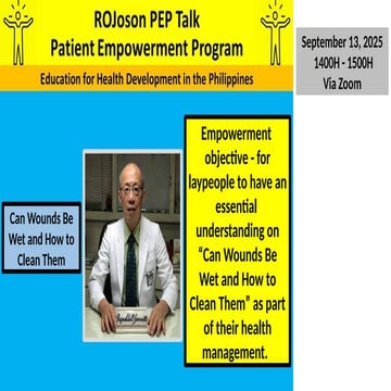 ROJoson PEP Talk: Can Wounds Be Wet and How to Clean Them