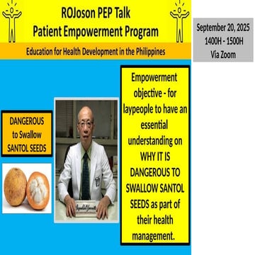 ROJoson PEP Talk: Dangerous to Swallow Santol Seeds