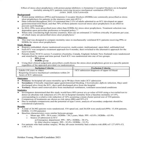 PEPTIC (Holden Young - Roseman University College of Pharmacy)