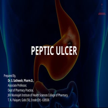 Peptic Ulcer Disease (PUD): Etiology, Pathophysiology, and Rational ...
