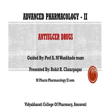 Anti ulcer drugs classification | PPT