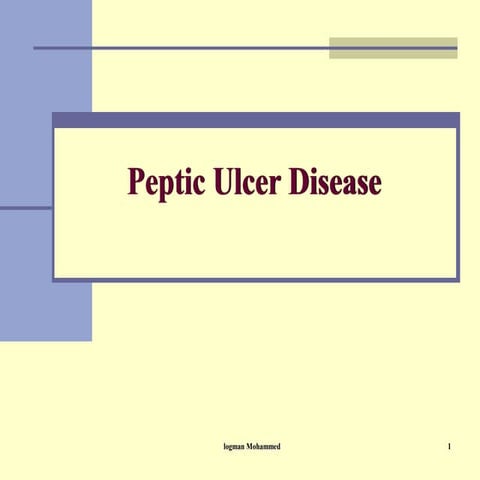 Peptic ulcer disease