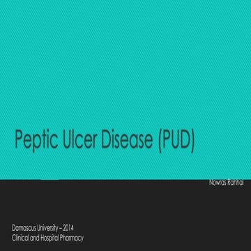 Peptic Ulcer _ Clinical Pharmacy
