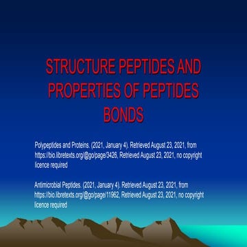 PEPTIDES AND PEPTIDES BONDS CHARACTERISTICS.pptx