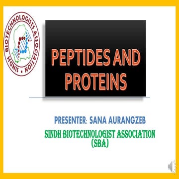 Peptides and proteins 