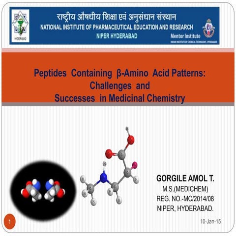 Peptides  containing  β‑ amino  acid patterns (2)