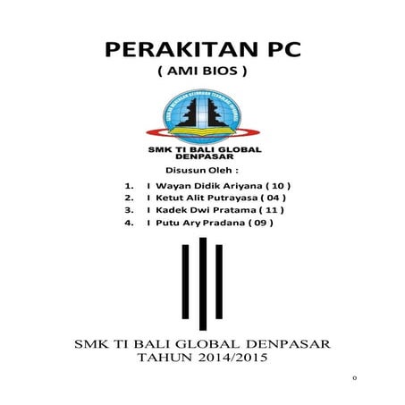 Makalah Perakitan PC tentang BIOS