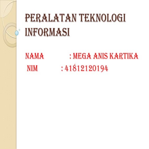 Peralatan teknologi informasi
